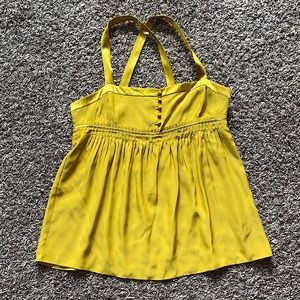 J. Crew Yellow Silk Strappy Top